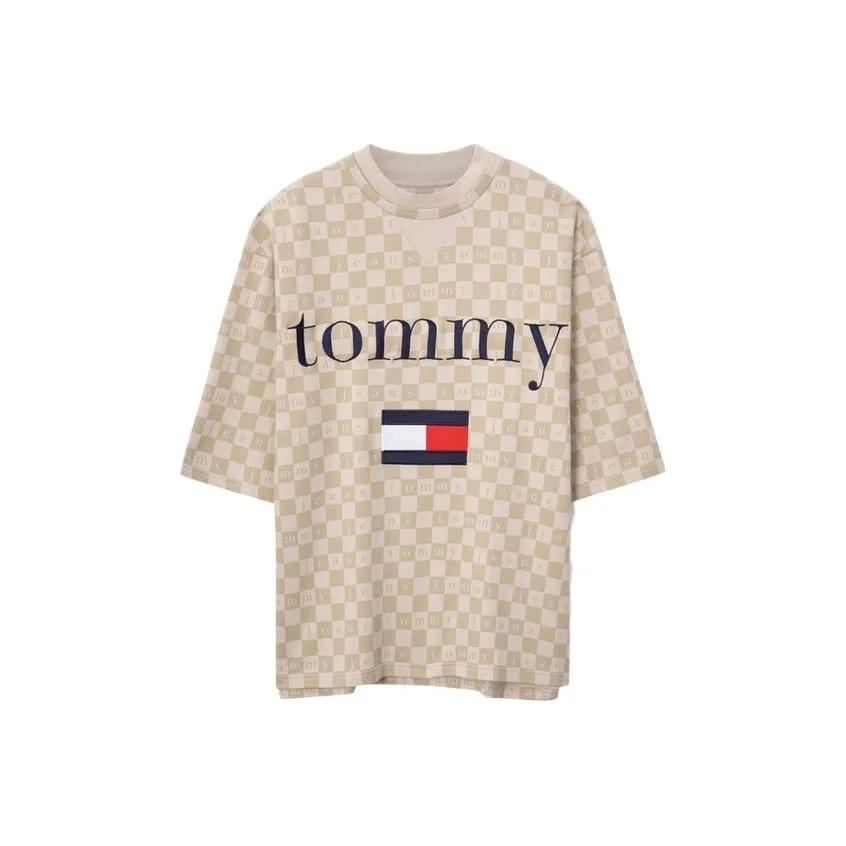 Tommy Hilfiger T Shirts Unisex ACI Khaki Print