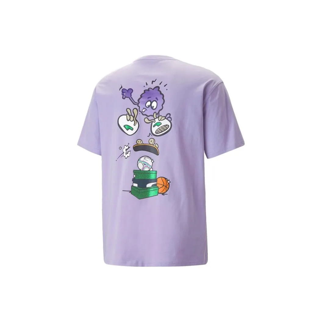 PUMA X 8enjamin Co branded Series T Shirts Unisex Lavender