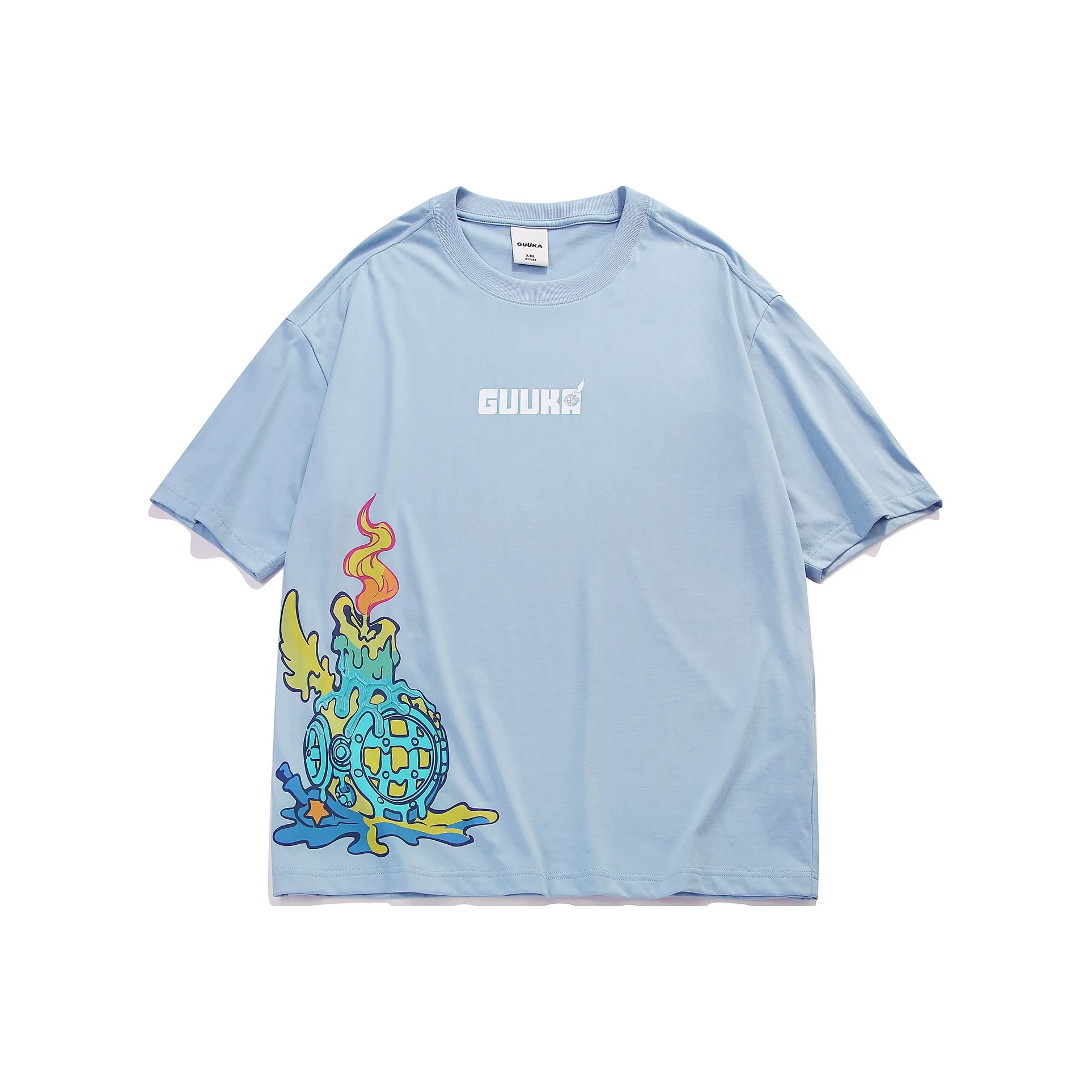 Sank Toys X Guuka X SANK TOYS Co brand T Shirts Men's Pink Blue