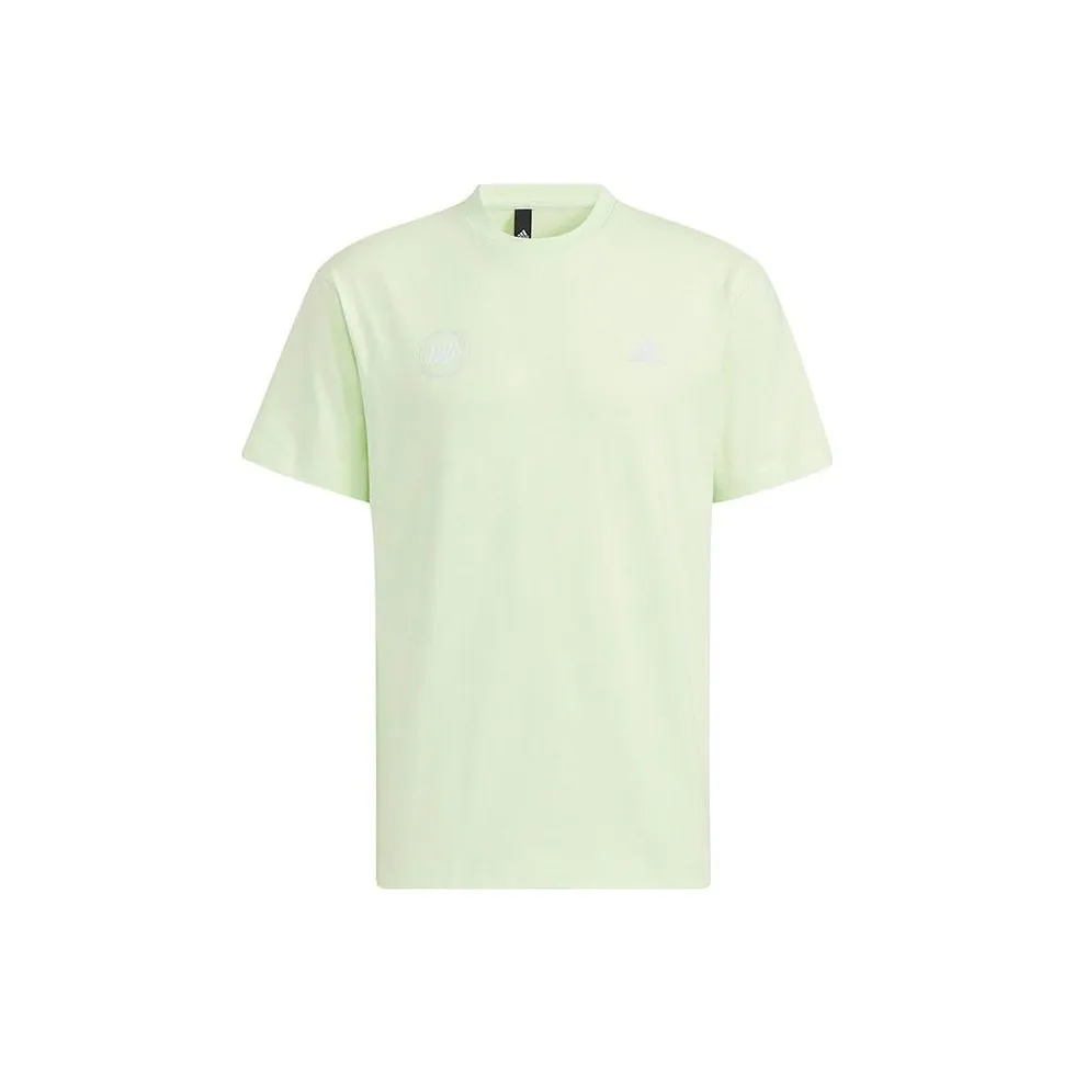 Adidas Желтый Зеленый Мужская Футболка