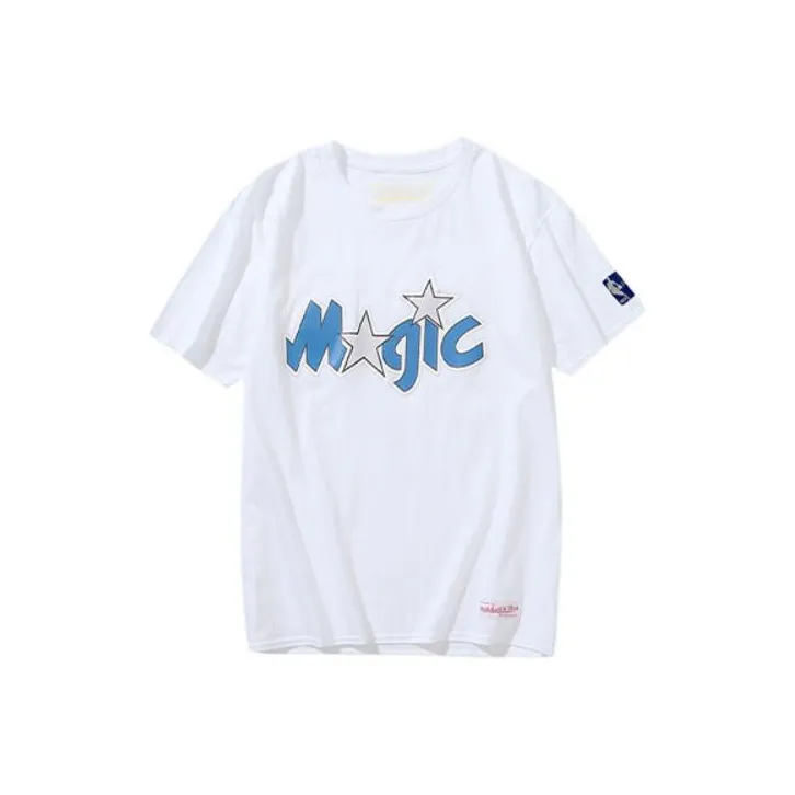 MITCHELL NESS Рукав с оборванным плечом T-рубашка Мужская Белая