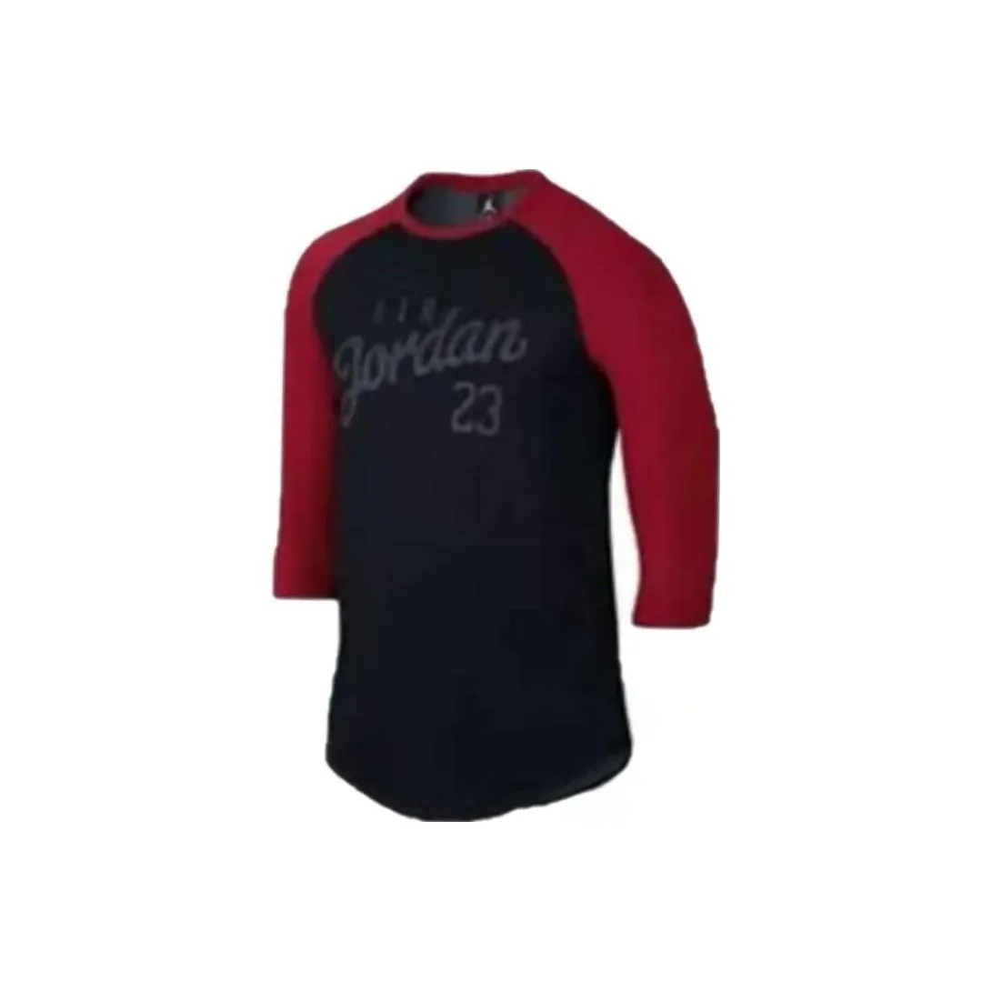 Jordan 23 Реглан T-Shirt Мужская Черная Красная