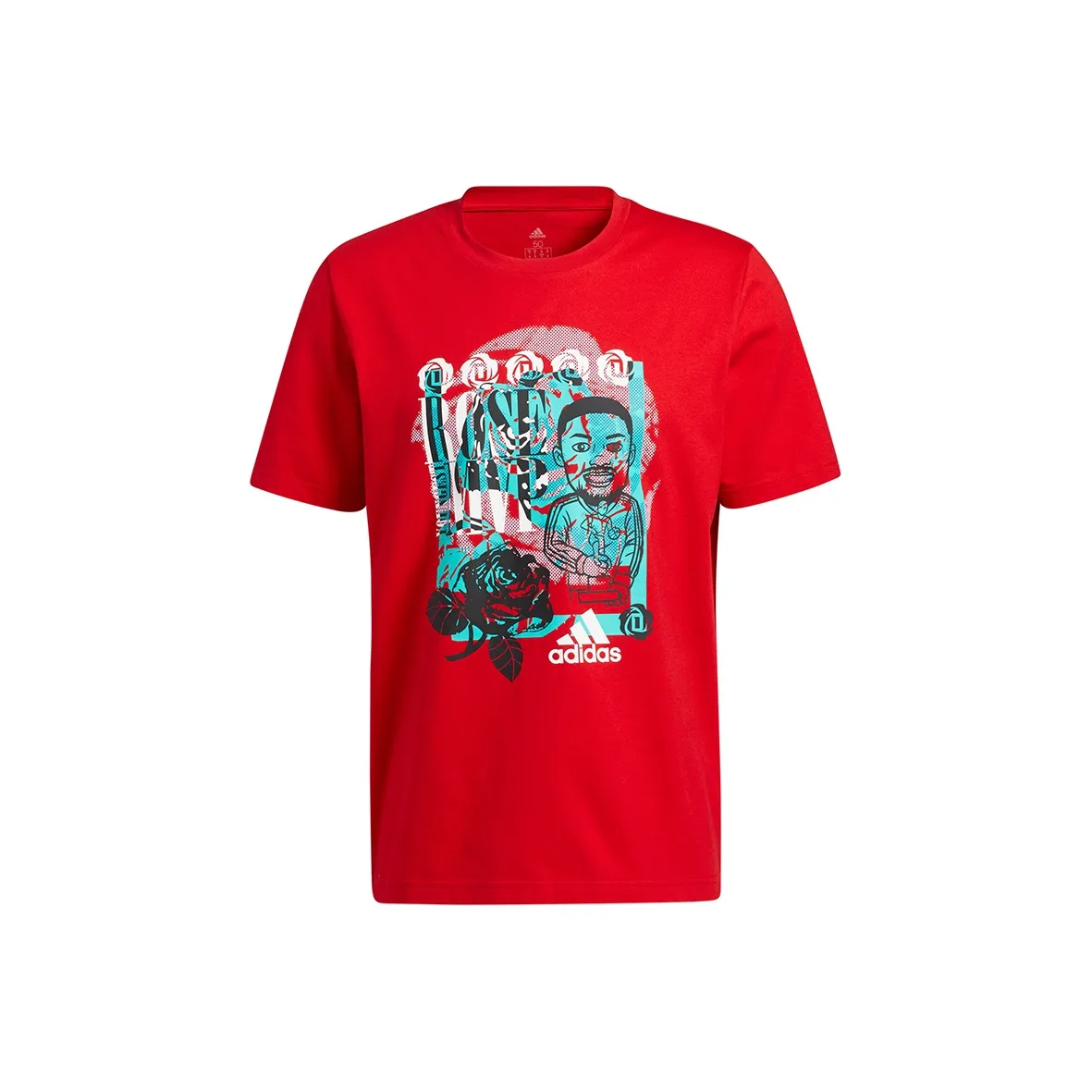 Adidas Set in Sleeve T Shirt Men's Red