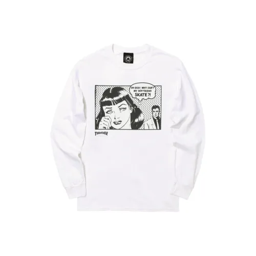 Thrasher Белая Унисекс Футболка