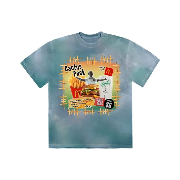 Travis Scott X McDonald's Cactus Pack Vintage Bootleg T short-sleeved
