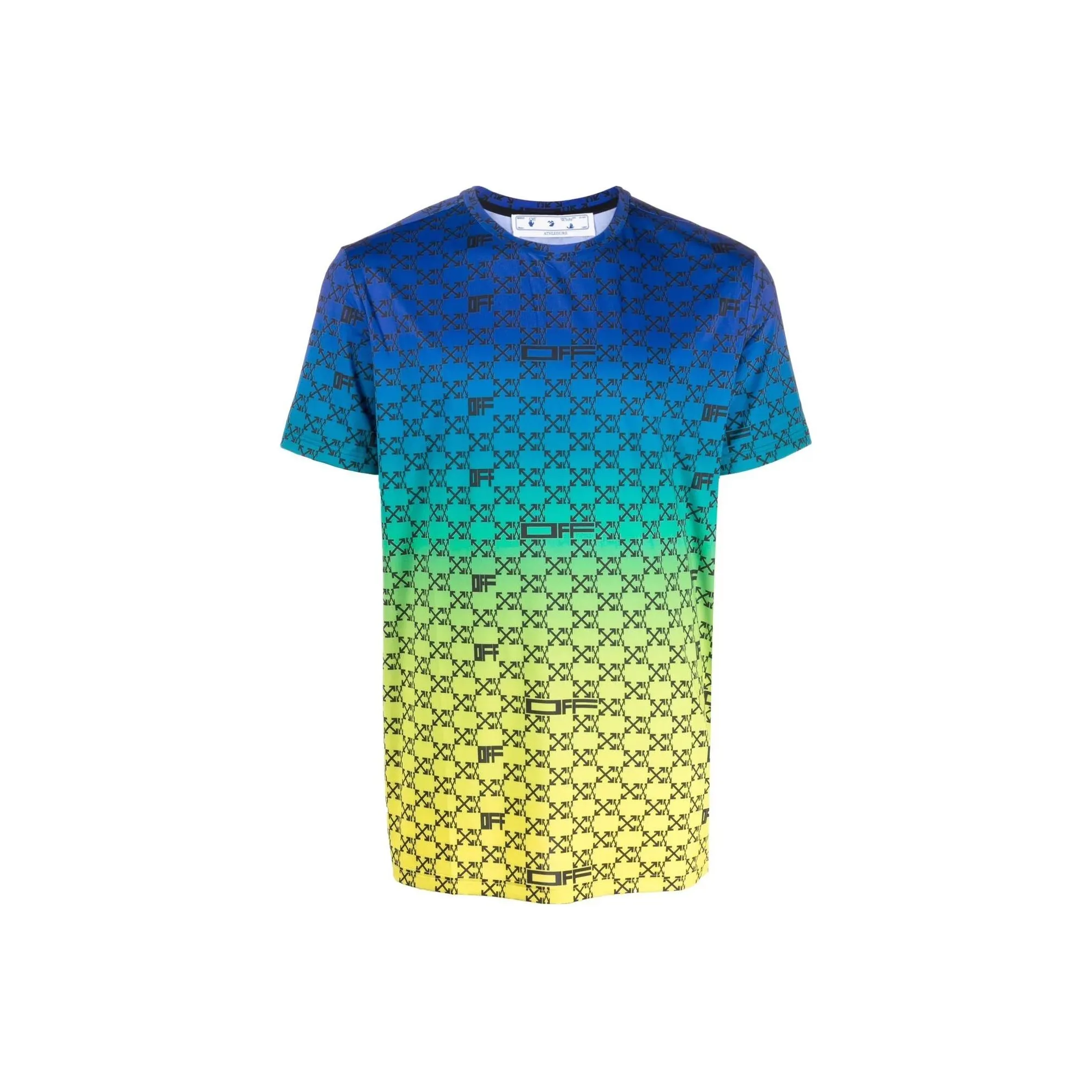 Off Белый SS22 Синий Мужская T-Рубашка