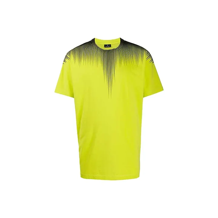 MARCELO BURLON Неоновый зеленый Мужская футболка с коротким рукавом