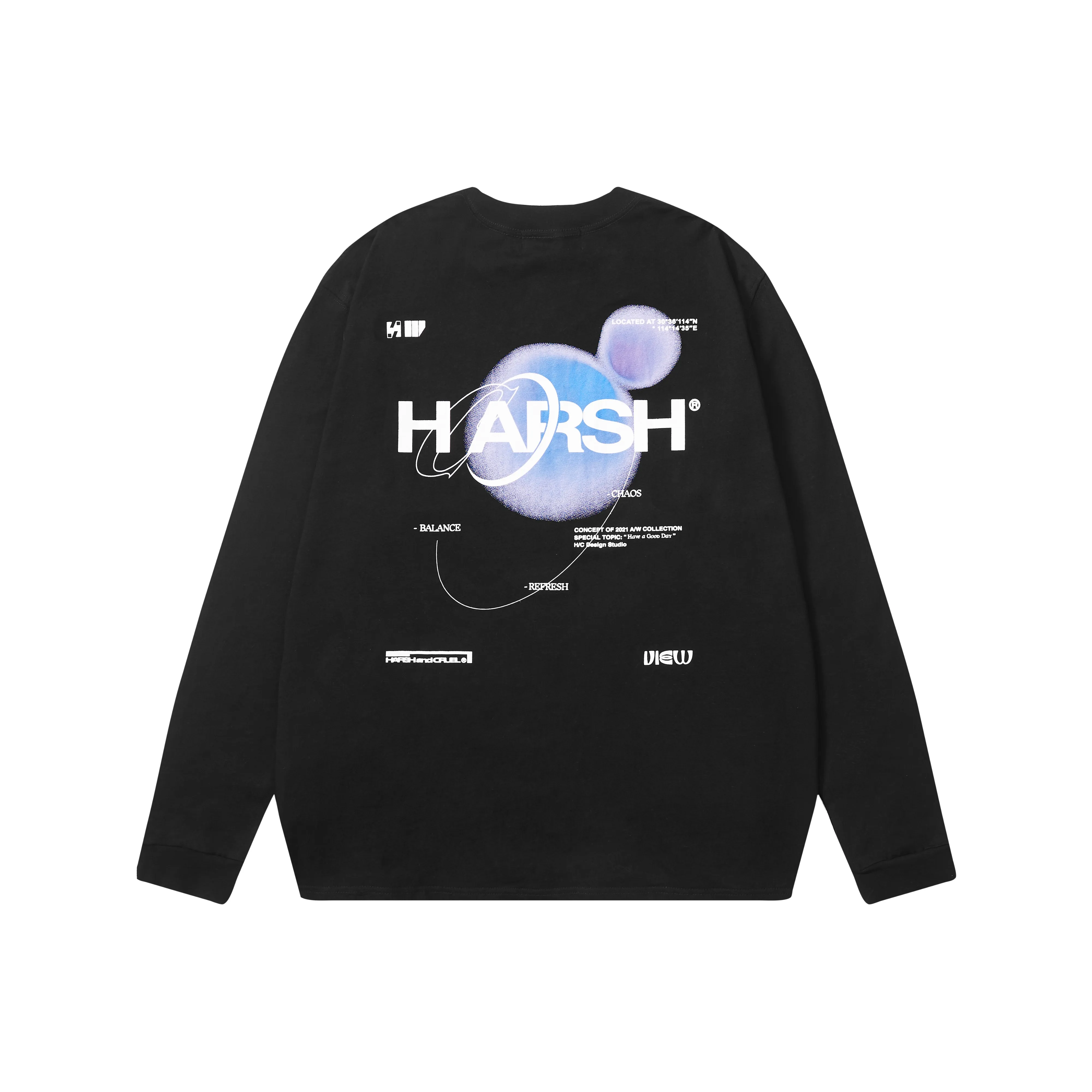 HARSH AND CRUEL Длинный рукав Т-рубашка Унисекс