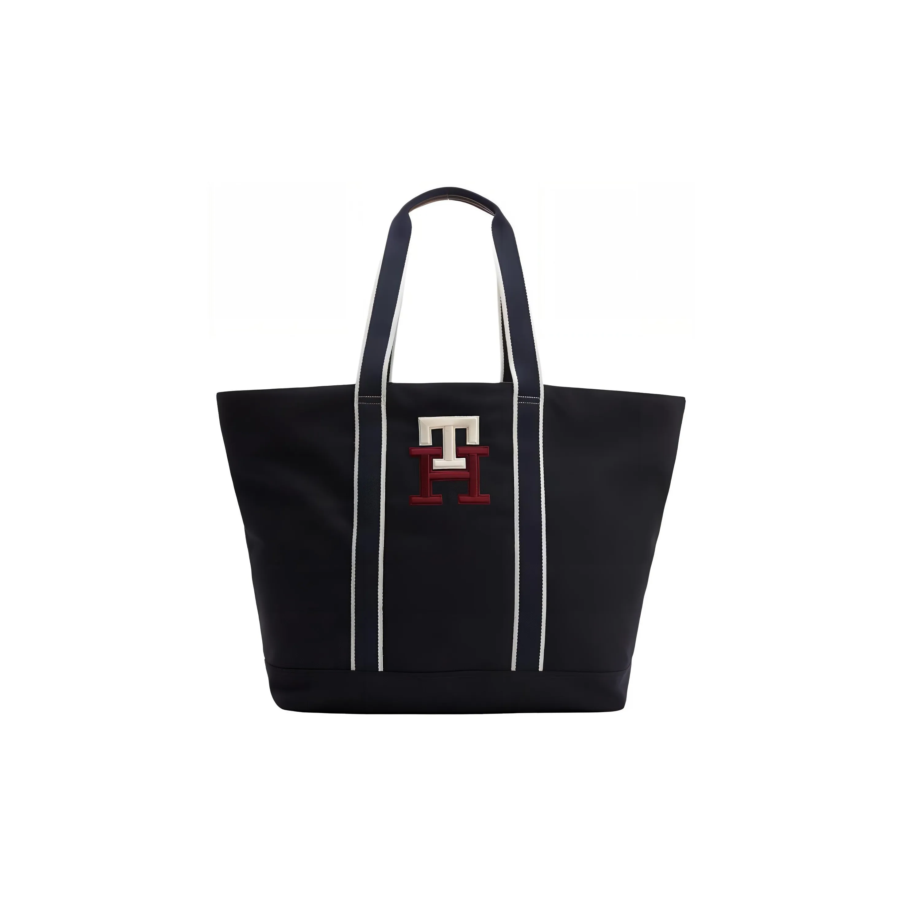 Tommy Hilfiger Polyester With Wool Tote Bag, Shopping Bag, One Shoulder Clutch, Handbag Large Size Unisex Midnight Blue