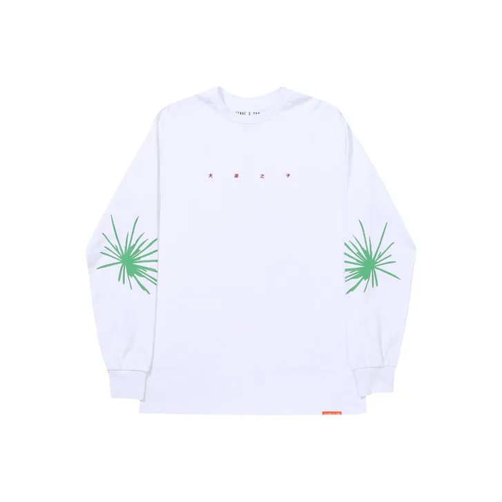 AVENUE SON x Zinan Lam 22SP Длинный рукав Т-рубашка Унисекс Белый