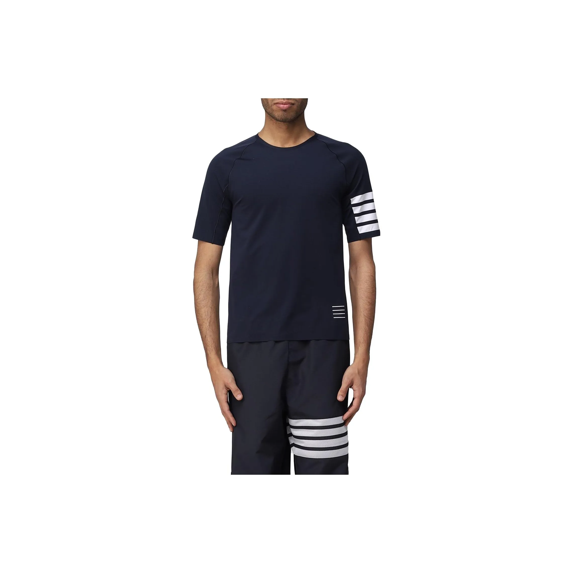 THOM BROWNE 4 Bar Striped Crewneck T Shirt