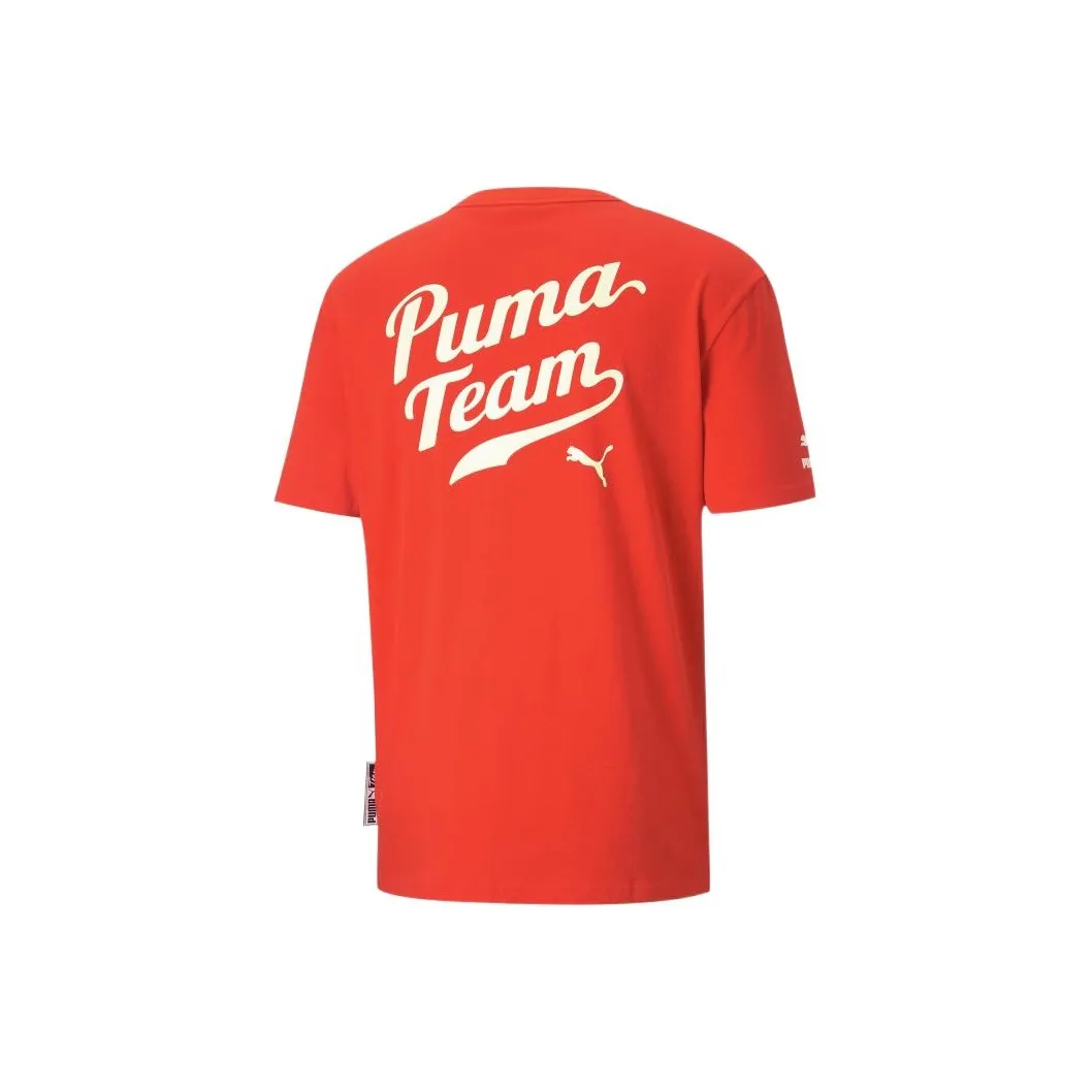 PUMA Оранжевый Красный Мужская Футболка