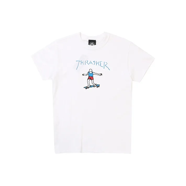 Thrasher Белый Унисекс Футболки