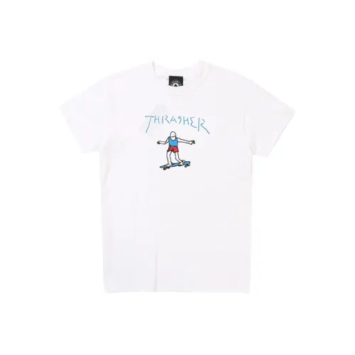 Thrasher Белая Унисекс Футболка