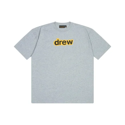 Drew House Letter Logo Series Вересковый серый Унисекс Футболка