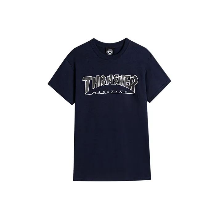 Thrasher T Shirt US Version Unisex Navy Blue