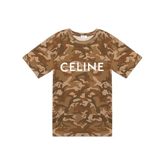 CELINE T Рубашка Мужская Камуфляж
