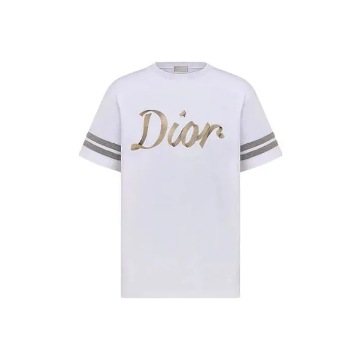DIOR Relaxed Fit Ribbon Logo T Shirt