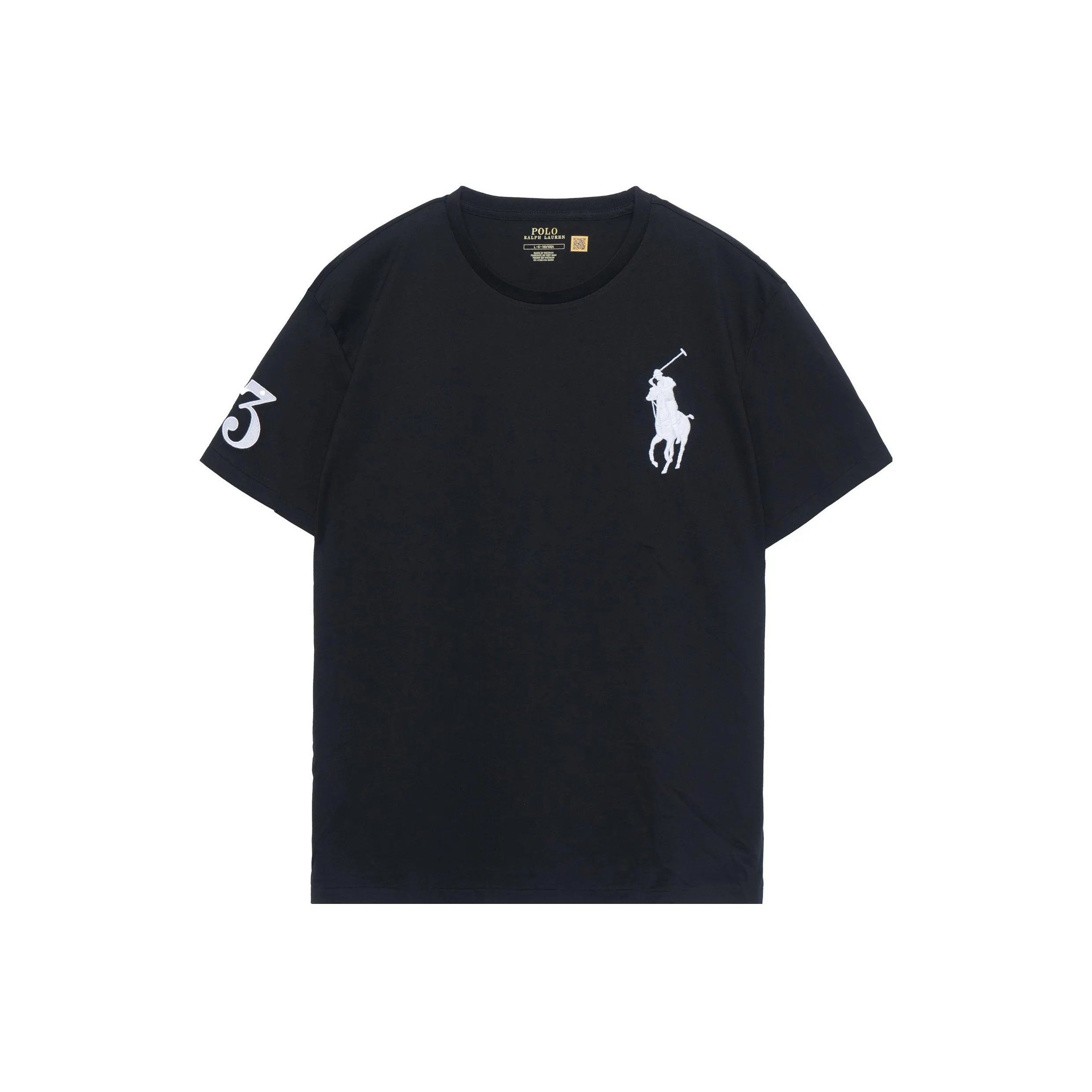 polo Purple Ralph Lauren SS23 Men's Embroidery Crew Neck Short Sleeve T giocatore Black