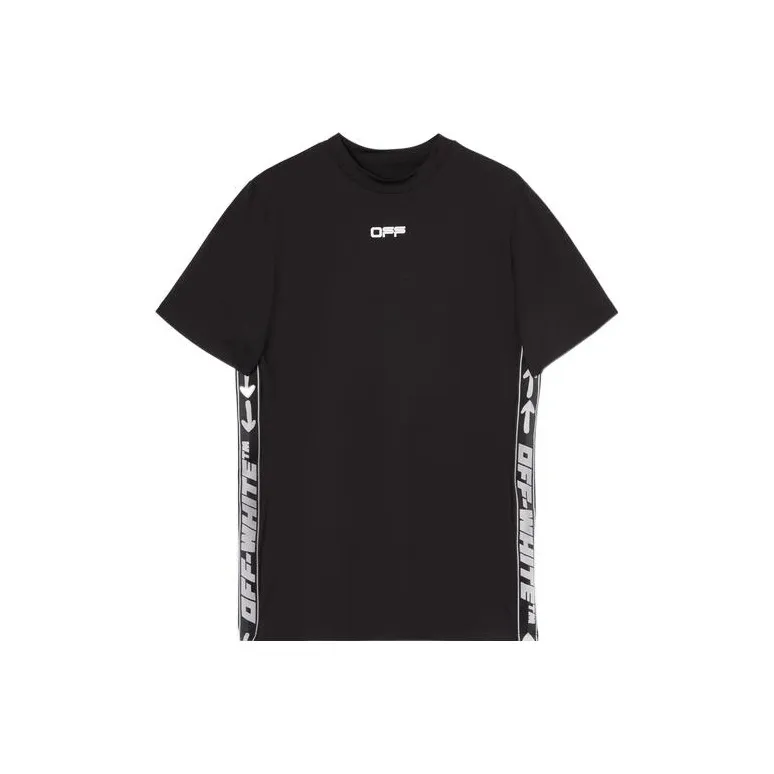 Off Белый SS22 Черный Мужская T-Рубашка