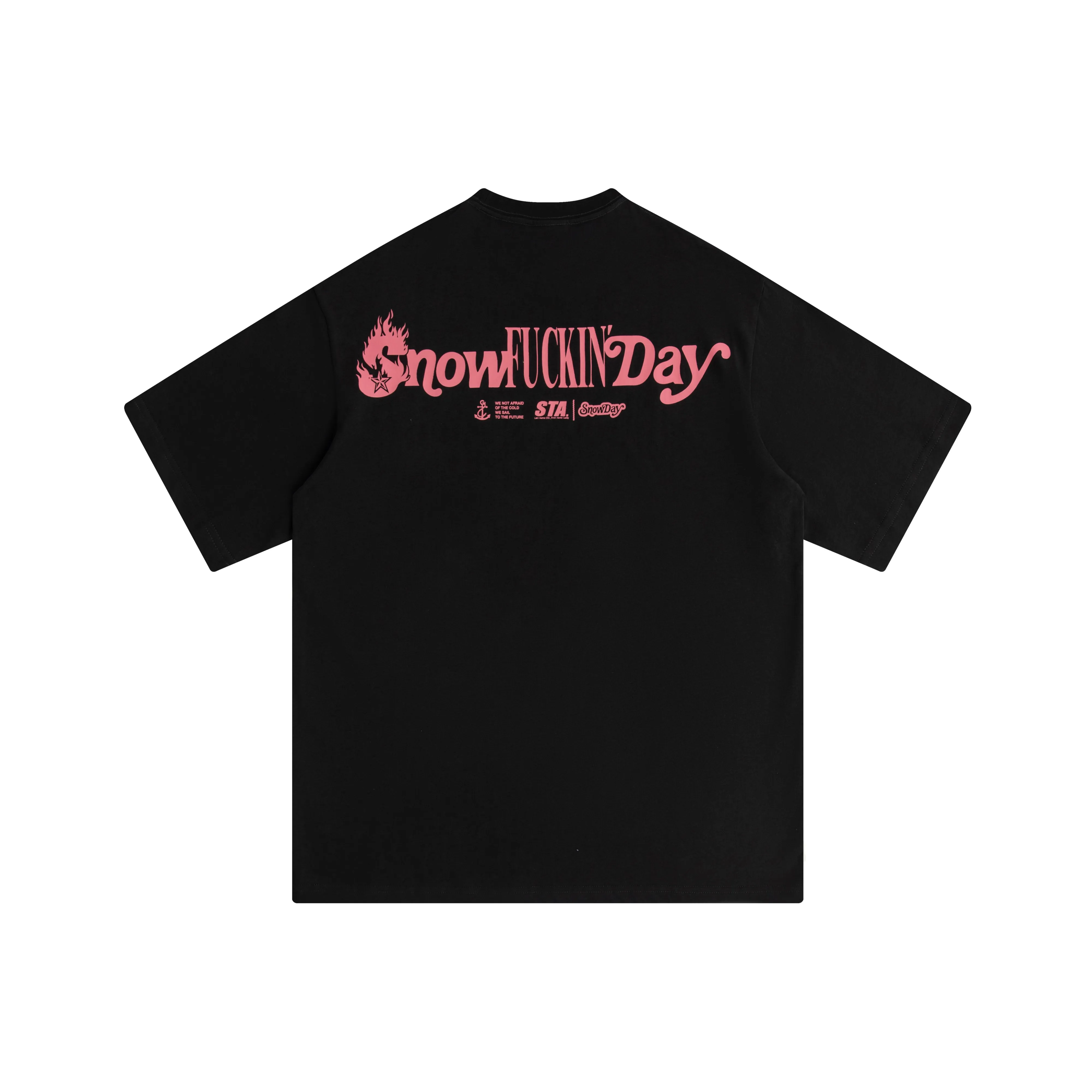 Snowday Черно-коричневая унисекс футболка