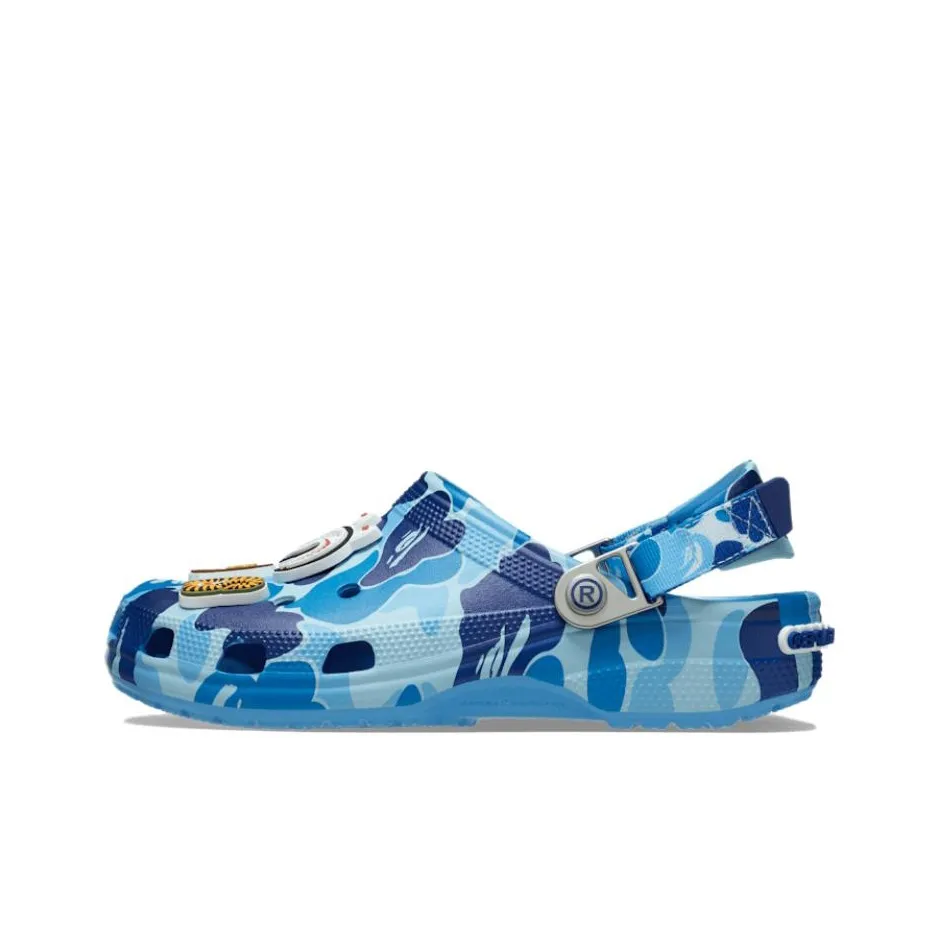 Crocs Classic Clog A Bathing Ape Abc Camo Blue