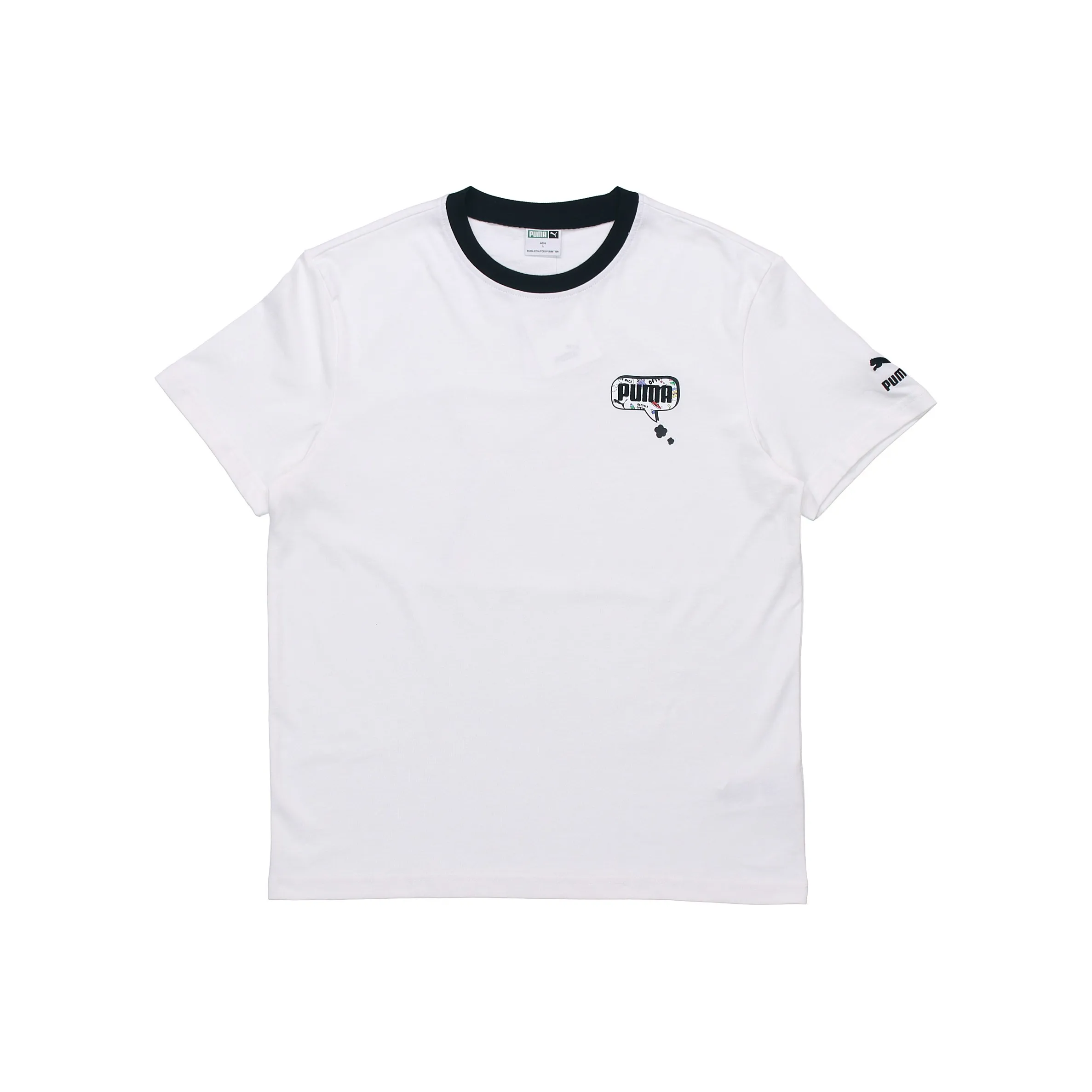 PUMA Drop Shoulder Sleeve T Shirt Men's White