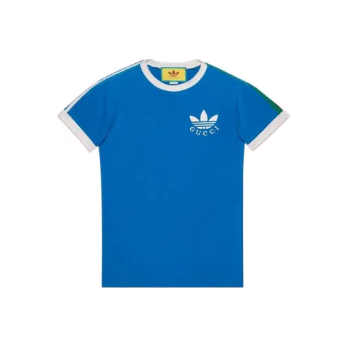 GUCCI X ADIDAS Collaboration Синий Унисекс Футболка