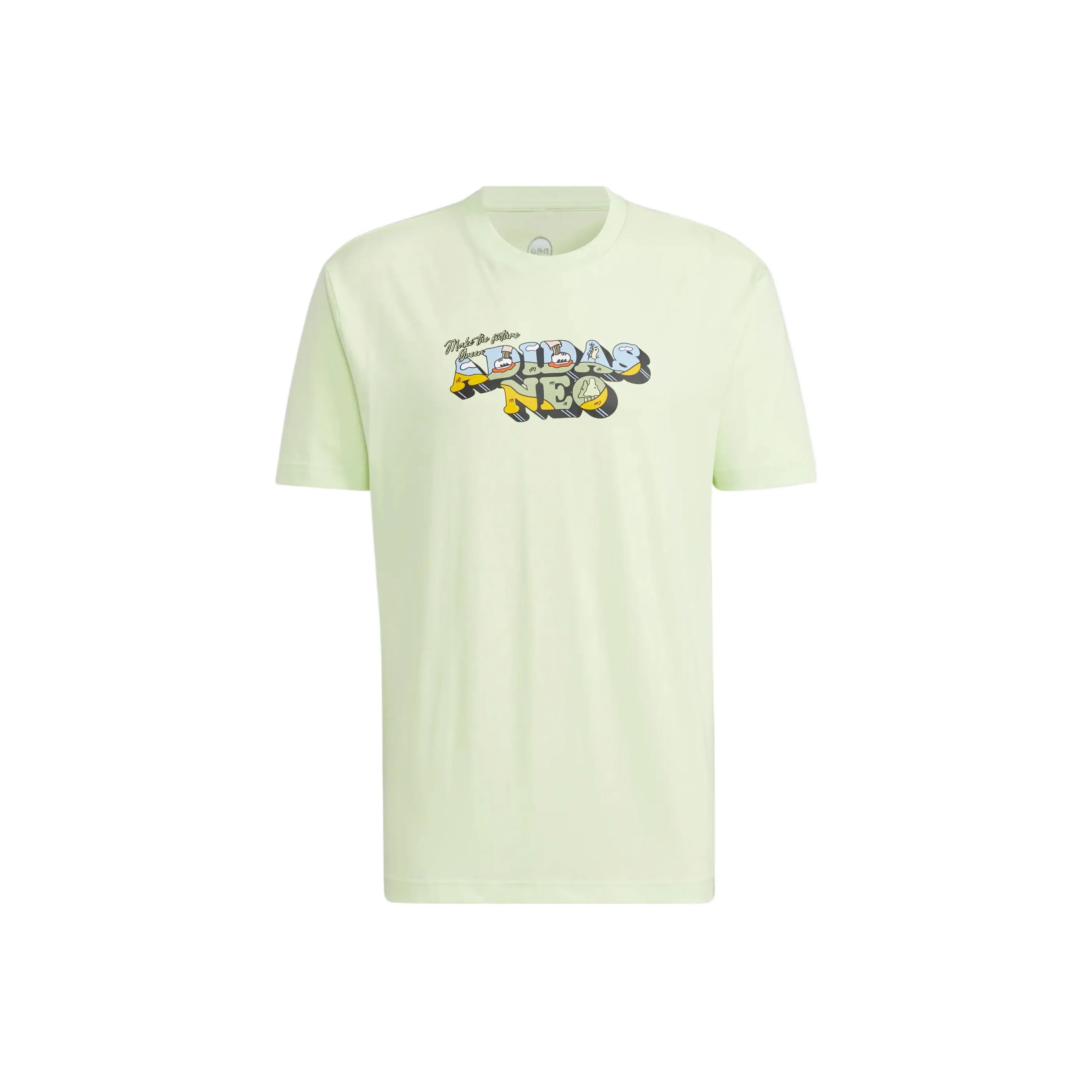 ADIDAS NEO T Рубашка Мужская SOUR Зеленая