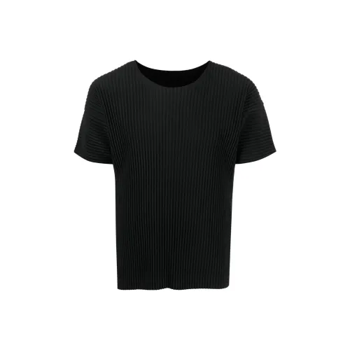 Homme Plissé Issey Miyake Черная Мужская Рубашка T
