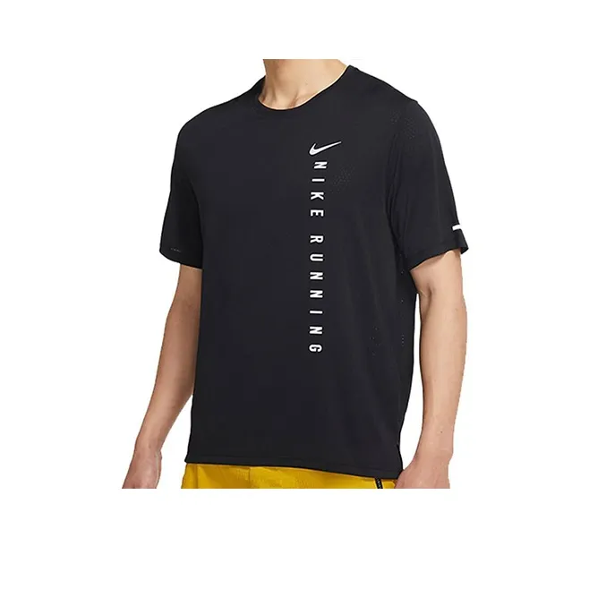Nike Бег Т-Рубашка Мужская Черная