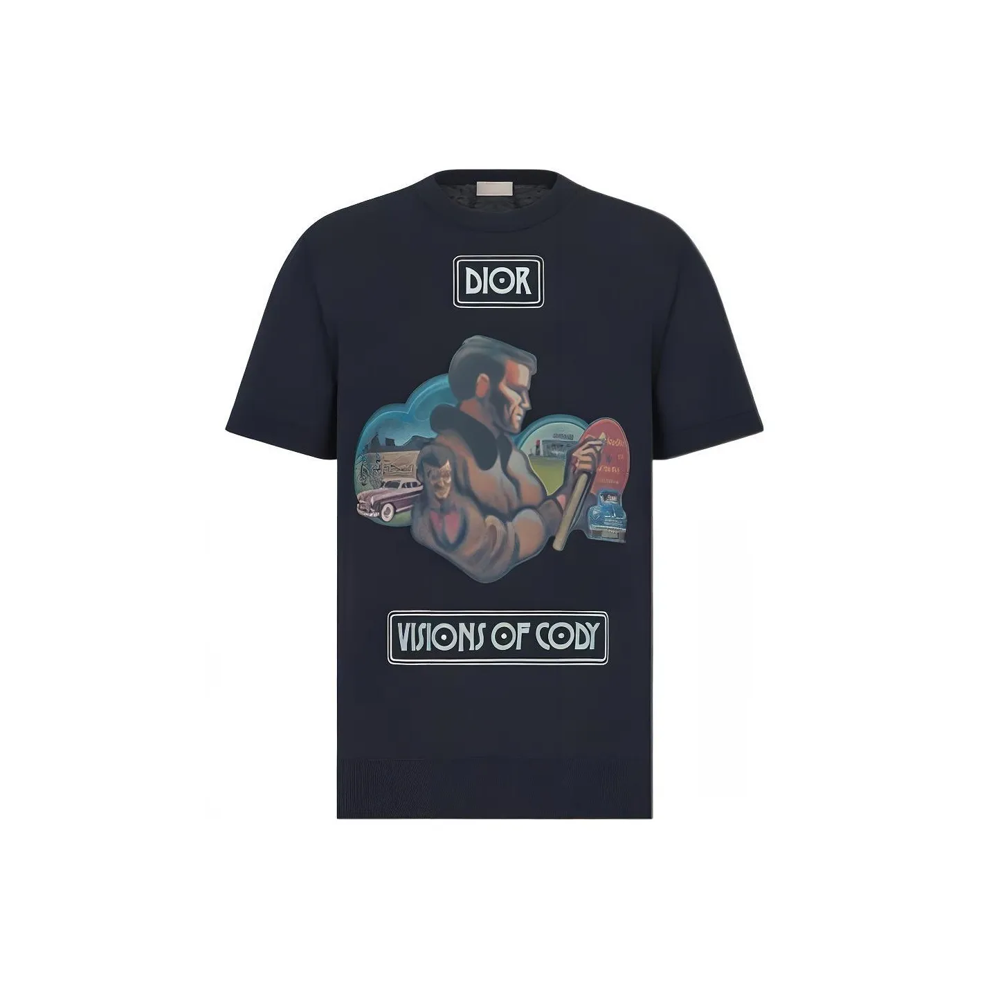 DIOR x Jack Kerouac DIOR New Season Collection PARLEY Collaboration Limited Beach Collection SS22 T Shirt Men's Blue