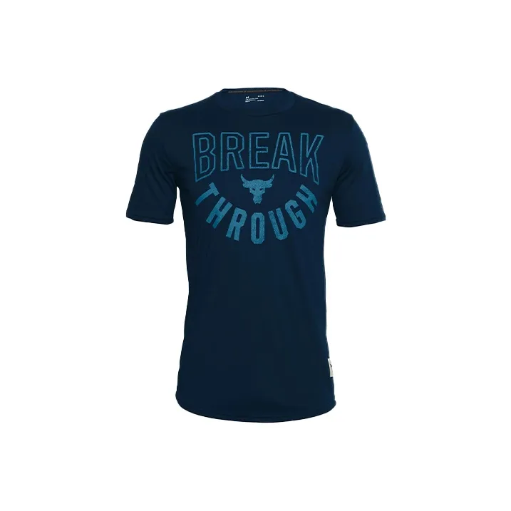 Under Armour T Shirts Men Sea Wave Blue