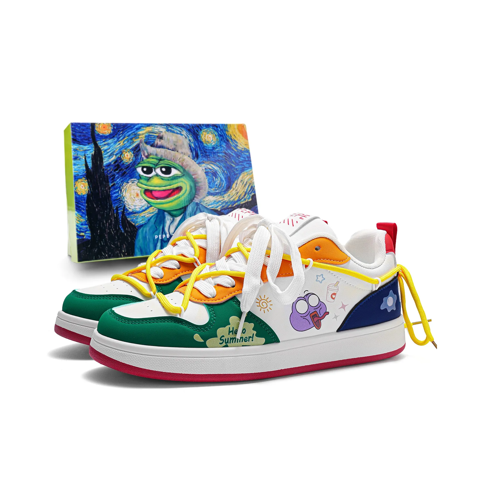 Кроссовки для скейтбординга Pepe the Frog унисекс