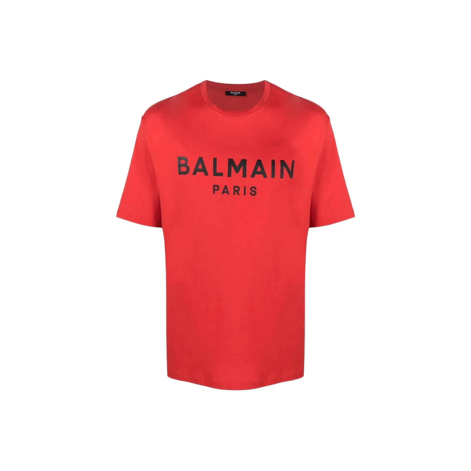 BALMAIN Red Men's T-Shirts BALMAIN Красные Мужские Футболки