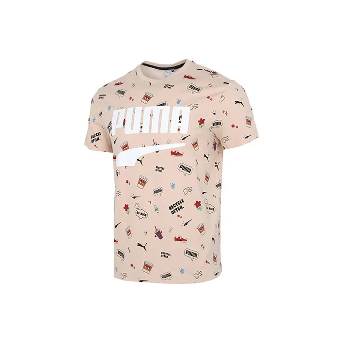 PUMA Awareness Aop T Shirts Men's Apricot