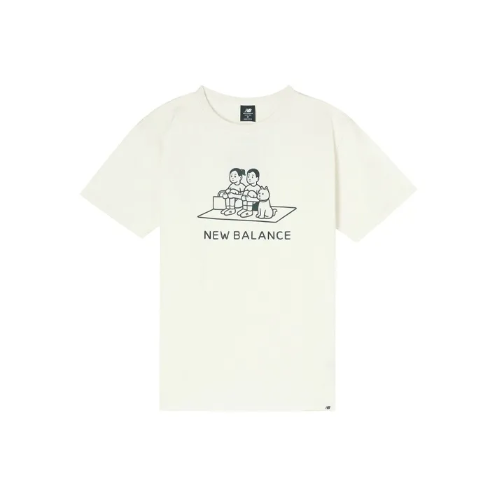 New Balance совместный бренд x Noritake T-рубашка унисекс белая