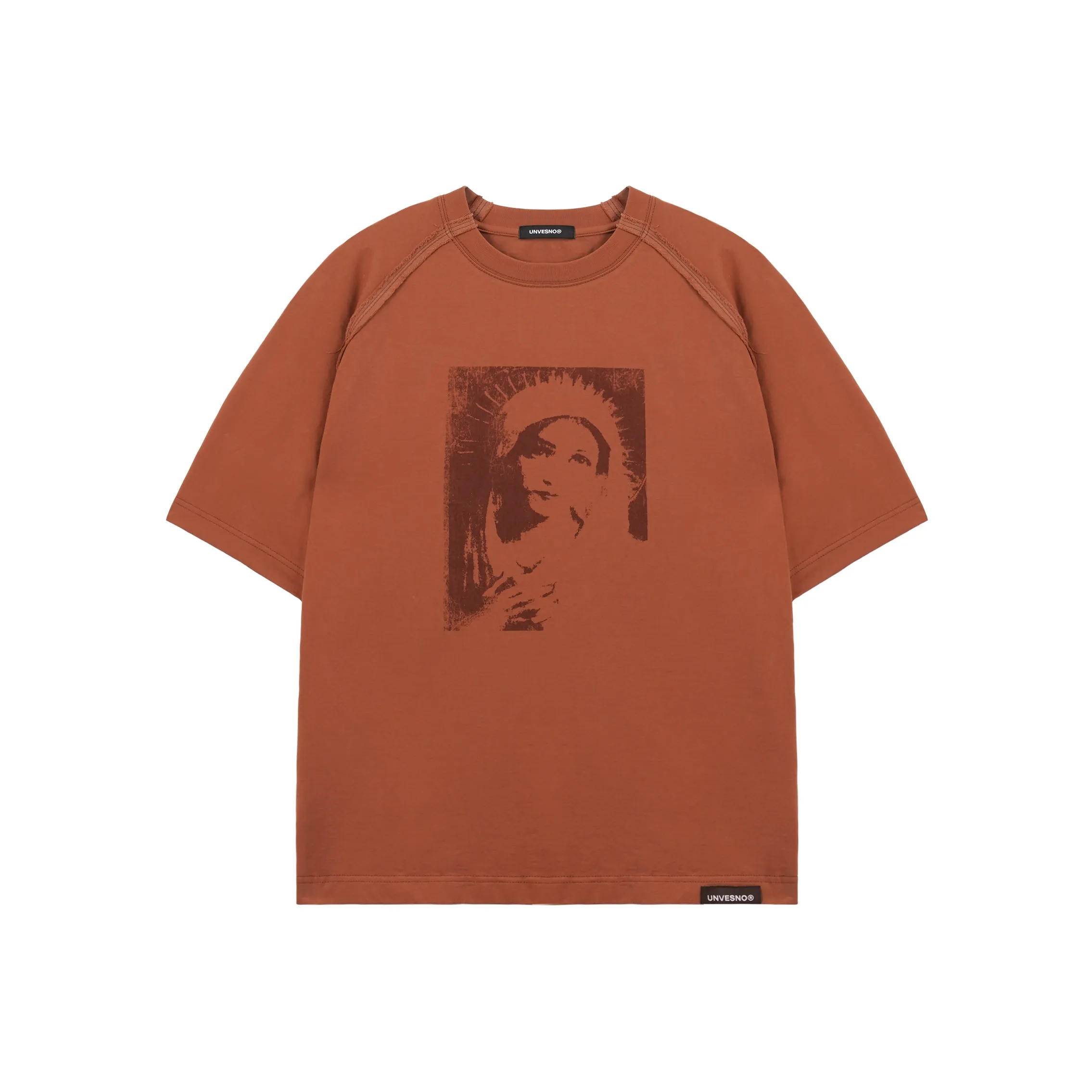 UNVESNO Кирпично-красный Унисекс Футболка