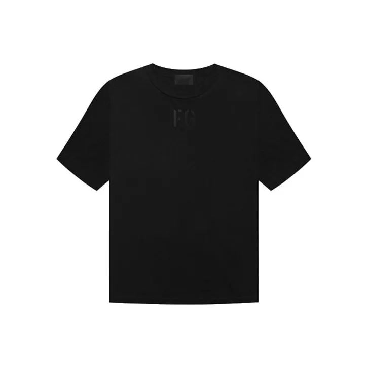 Fear Of God Fg Textured Velvet Logo T Shirt