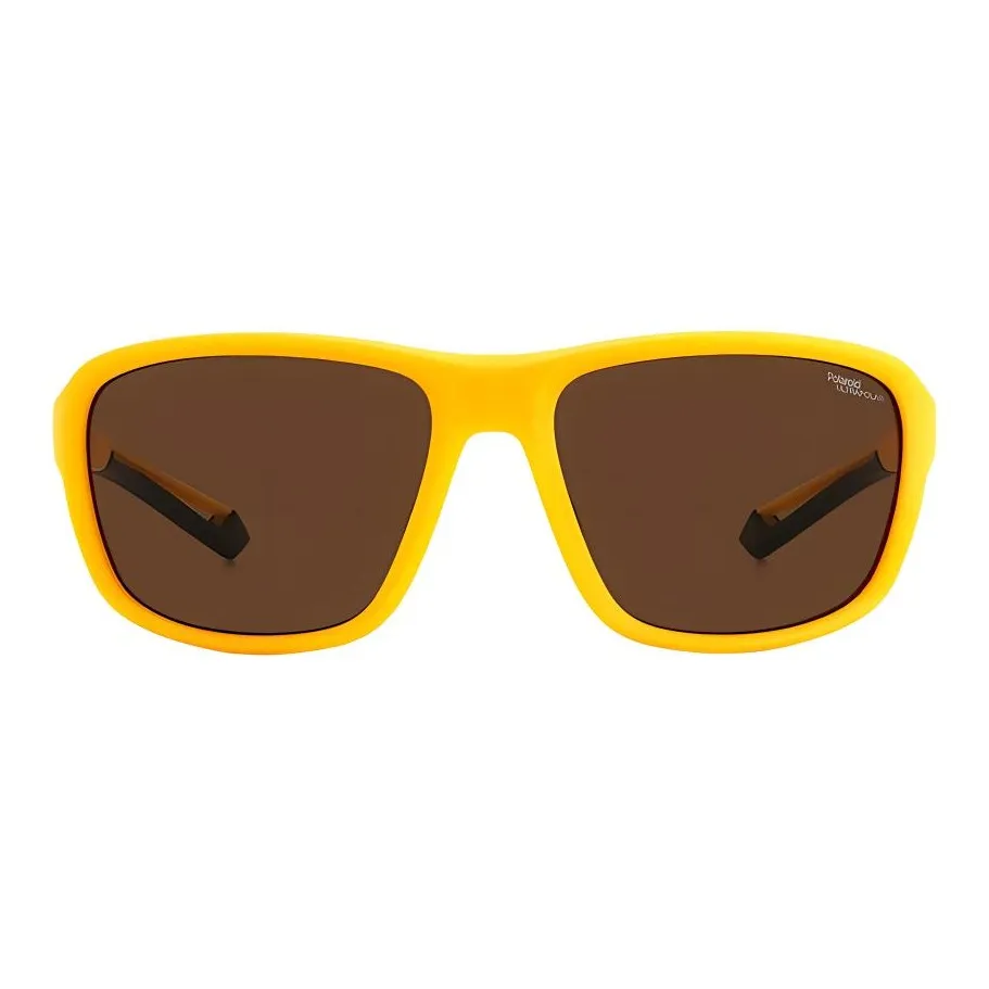 Polaroid Polycarbonate Square Sunglasses Unisex Yellow
