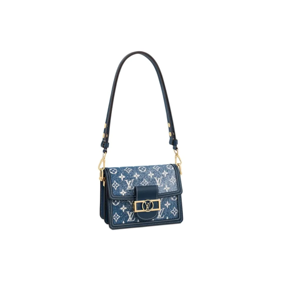 LOUIS VUITTON Dauphine Denim Dafne Handbag, Shoulder Bag Women's Blue