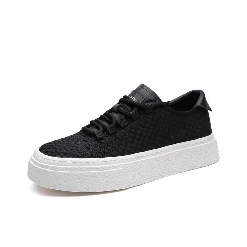 ENRICO COVERI Противоскользящие Амортизирующие Устойчивые к износу Легкие Дышащие Низкие Кроссовки для скейтбординга Мужские Черные