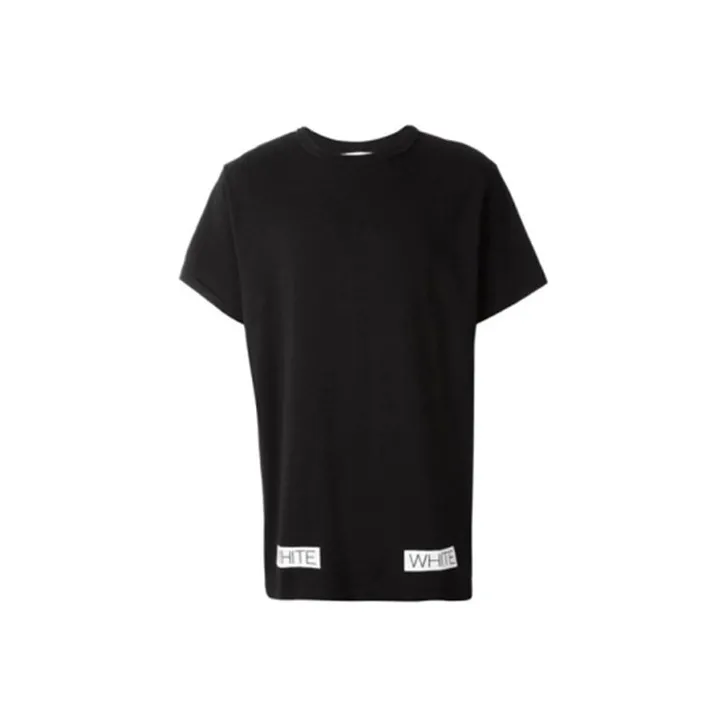 Off Белый SS21 T Рубашка Мужская Черная
