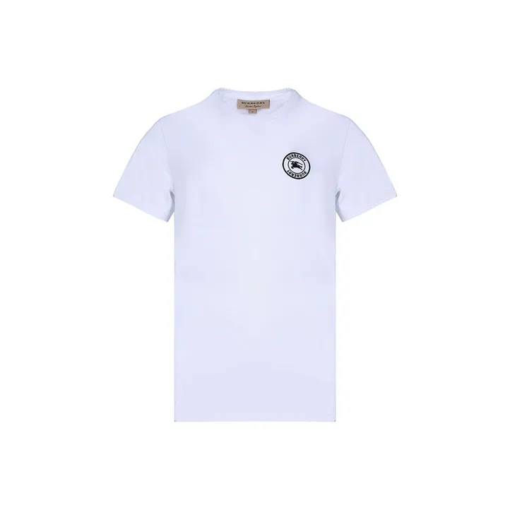 Burberry Embroidered Logo Cotton T shirt