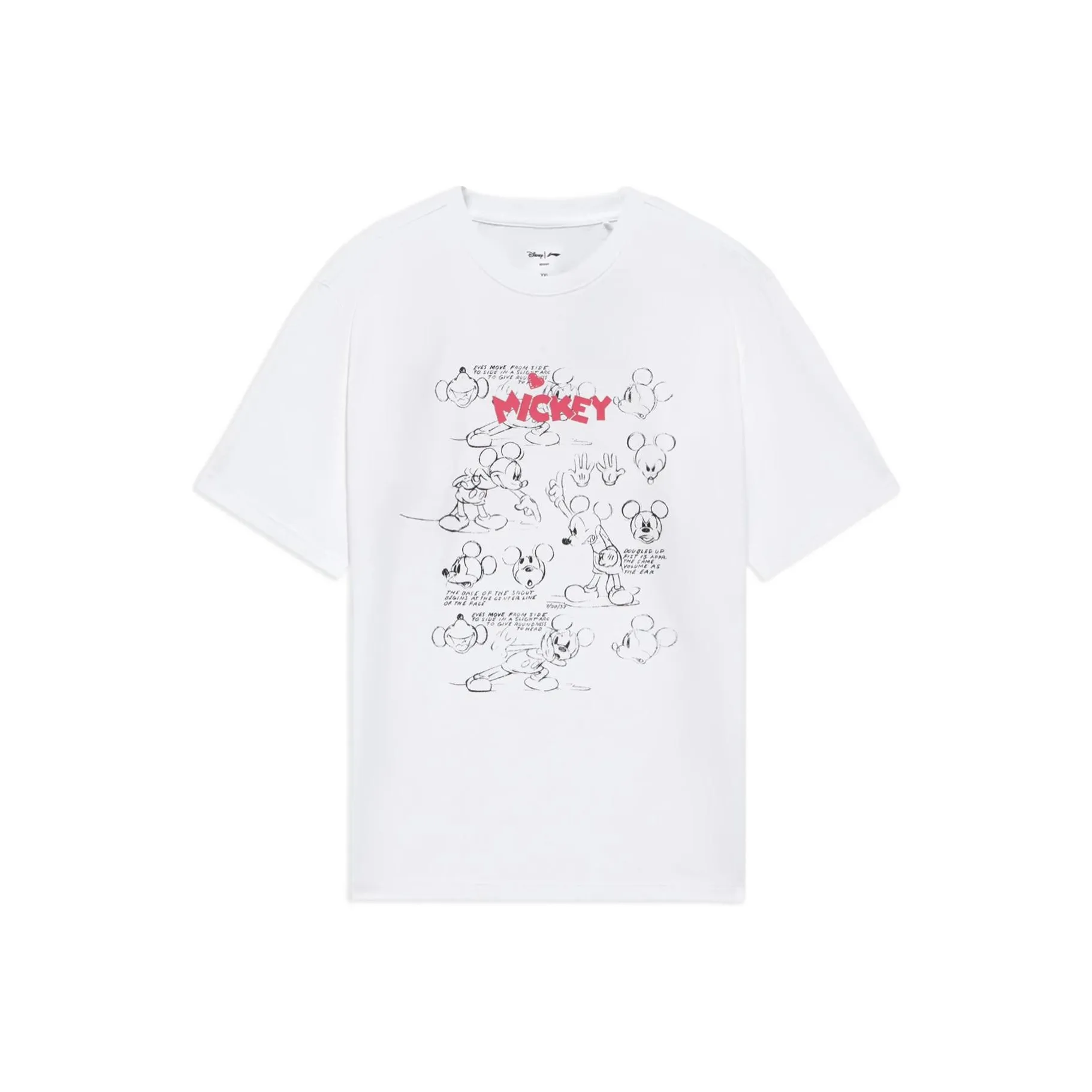 LiNing x Disney T-Shirt Унисекс Белый