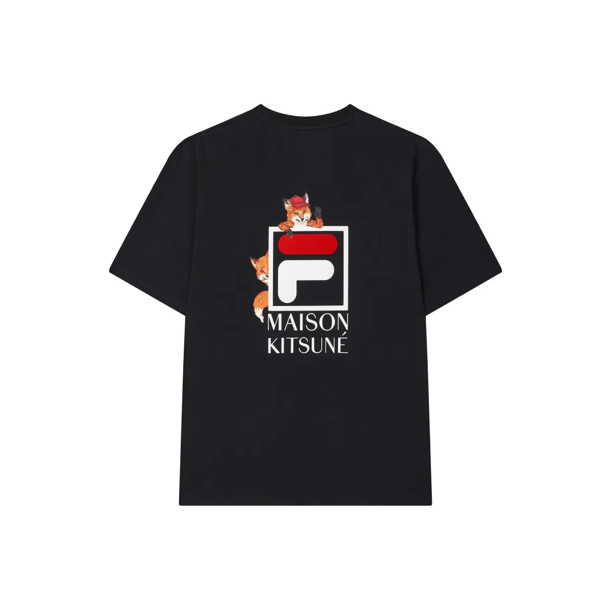 FILA X MAISON KITSUNE Little Fox T Рубашка Мужская Легенда Синий