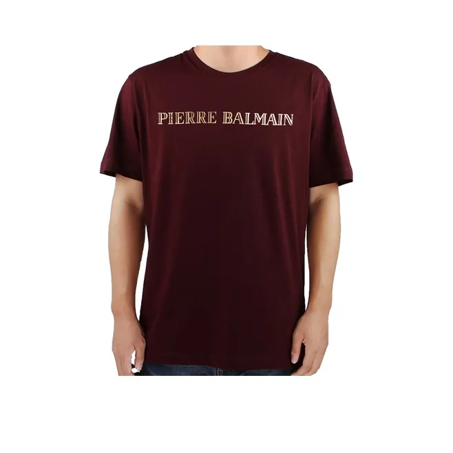 BALMAIN Red Men's T-Shirts BALMAIN Красные Мужские Футболки