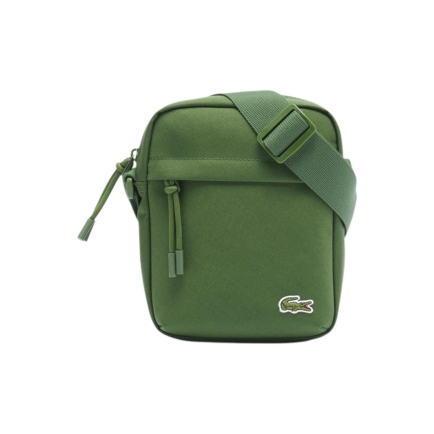 Сумка через плечо из ткани LACOSTE Collaboration среднего размера унисекс зеленая