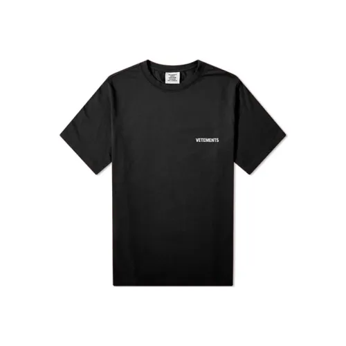 Vetements Черная унисекс футболка