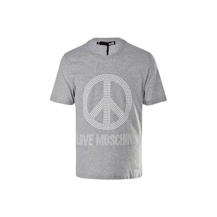 LOVE MOSCHINO T Shirts Men's Gray